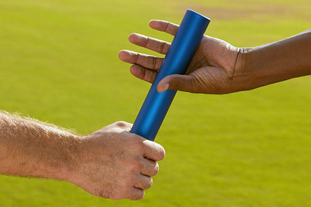 hand over